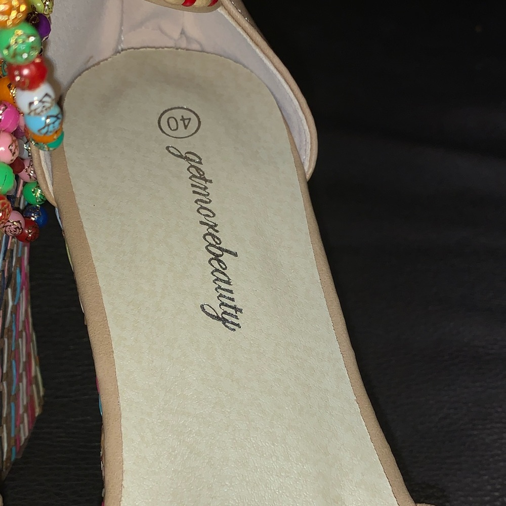 Women’s Colorful Woven Wedge Sandals - Picture 7 of 7